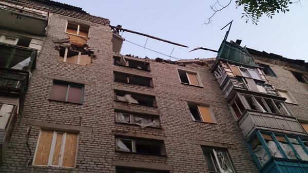Последствия мощного обстрела Донецка. Фото