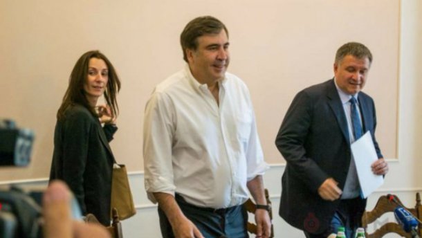В МВД прокомментировали скандал между Саакашвили и Аваковым