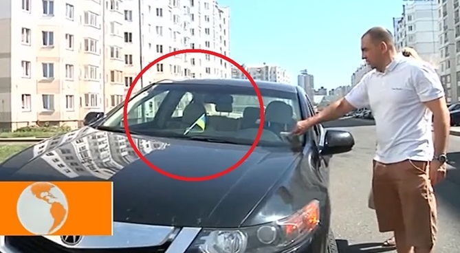 В Минске сепаратисты из России жестоко избили беларуса за украинский флаг на лобовом стекле машины (кадры)