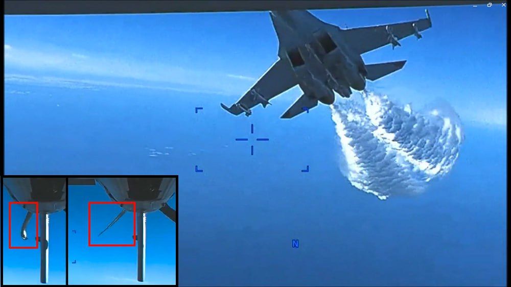 США показали видео, как российский Су-27 таранит американский дрон: кадры раскрыли вранье Москвы