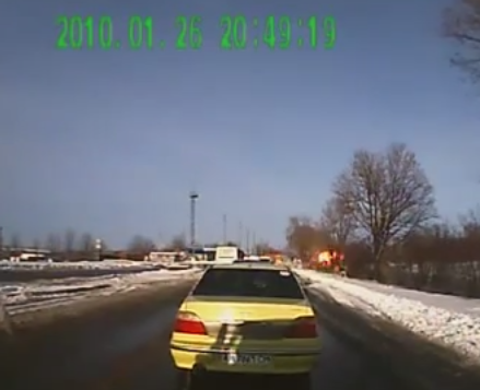 Новое видео момента взрыва на блокпосту Волноваха