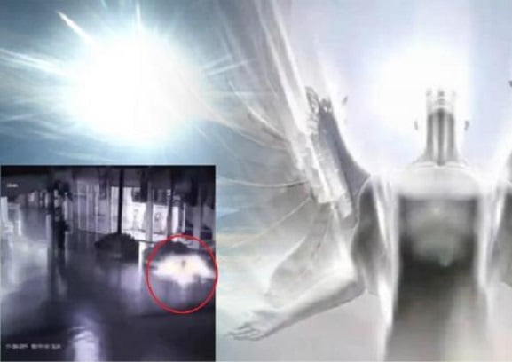 Жителям Земли послали весть перед концом света: ангел-пришелец спустился с небес и попал в объектив камеры