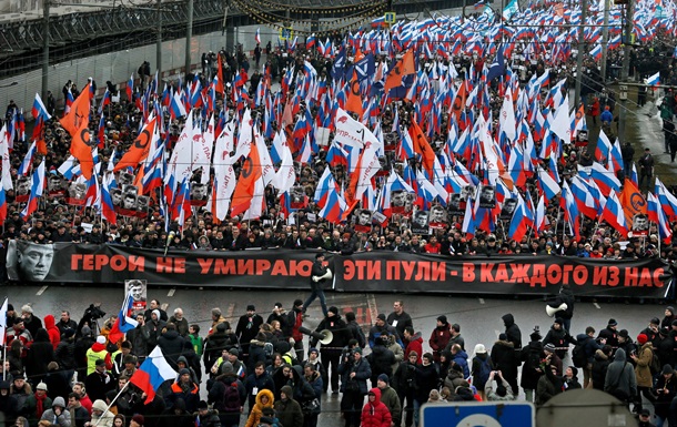 Российские СМИ: акция в память о Немцове - это марш против страха