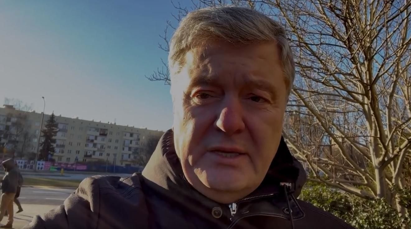 Порошенко записал видео с ответом Зеленскому из Варшавы после подозрения в государственной измене от ГБР