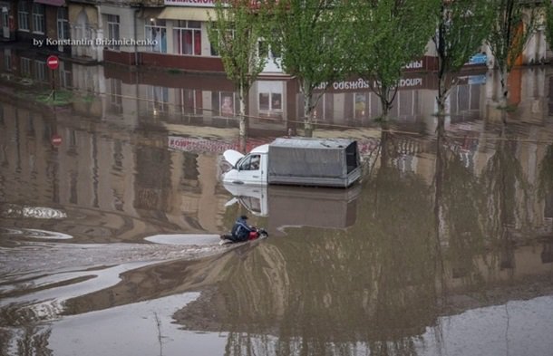 Краматорск ушел под воду
