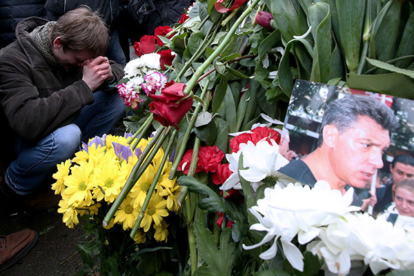 В Вильнюсе проходит шествие в память Бориса Немцова