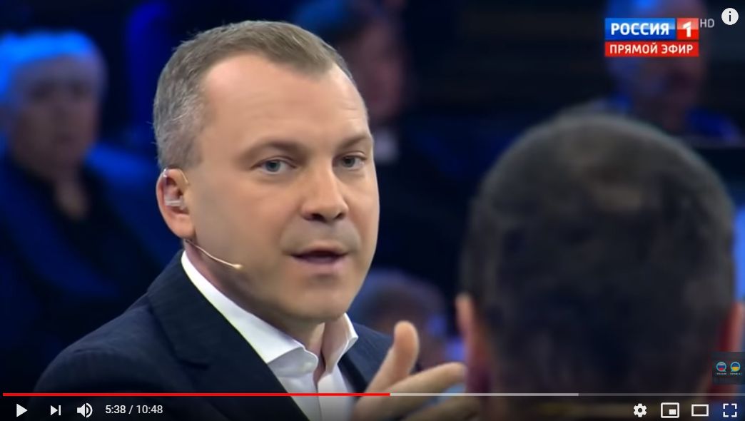 Украинский гость в прямом эфире росТВ вызвал бешенство ведущего: видео, как украинца сразу выгнали из студии