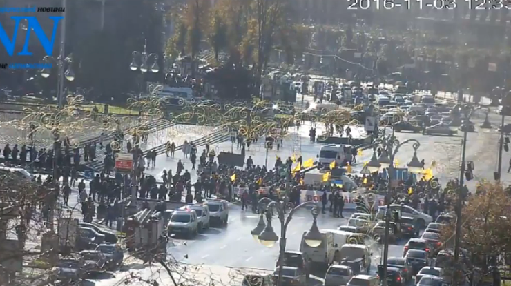 Центр Киева парализован протестом обанкротившихся вкладчиков: люди готовы идти до конца 
