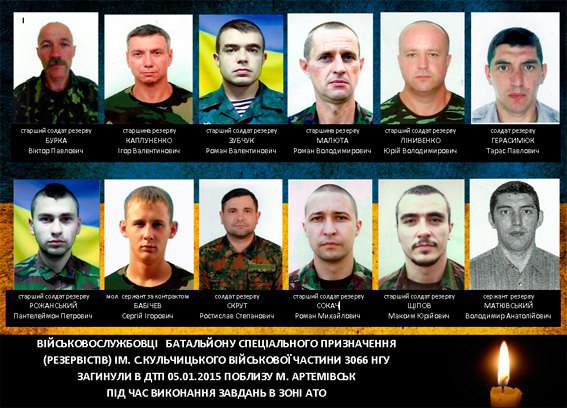 В МВД опубликовали список погибших в ДТП в Донбассе нацгвардейцев