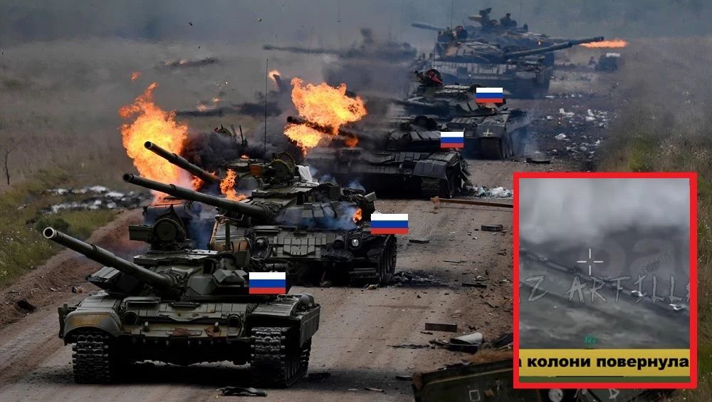 ВСУ "кассетами" разнесли танковую колонну РФ: появилось видео, как россияне разбегаются в панике