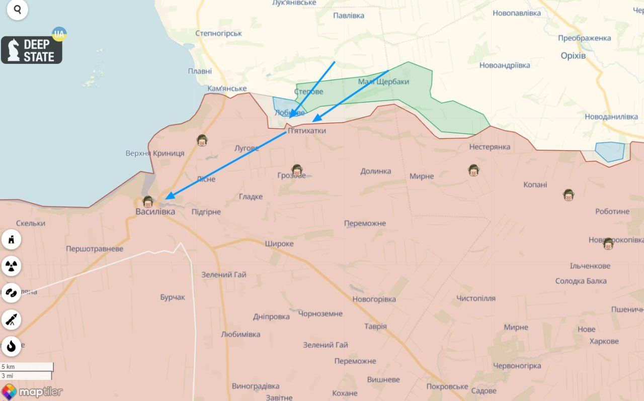 Армия РФ отступила из Пятихаток на Запорожском фронте: ВСУ готовят прорыв на Васильевку - СМИ