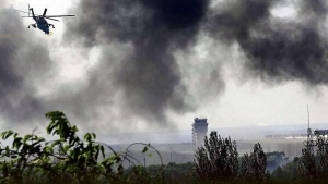 Ожесточенные бои в Горловке 27.07.2014: весь город в дыму от артобстрелов