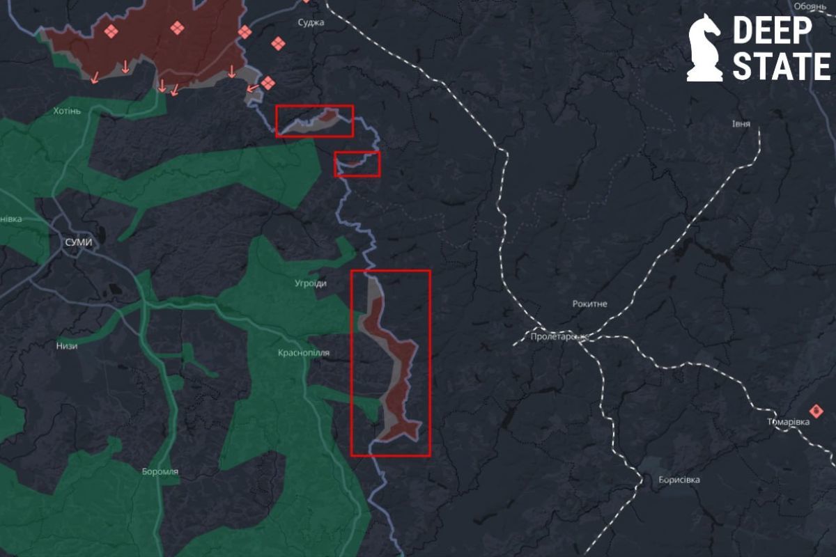 ​Враг создает буферную зону: DeepState о тревожной ситуации на Сумщине