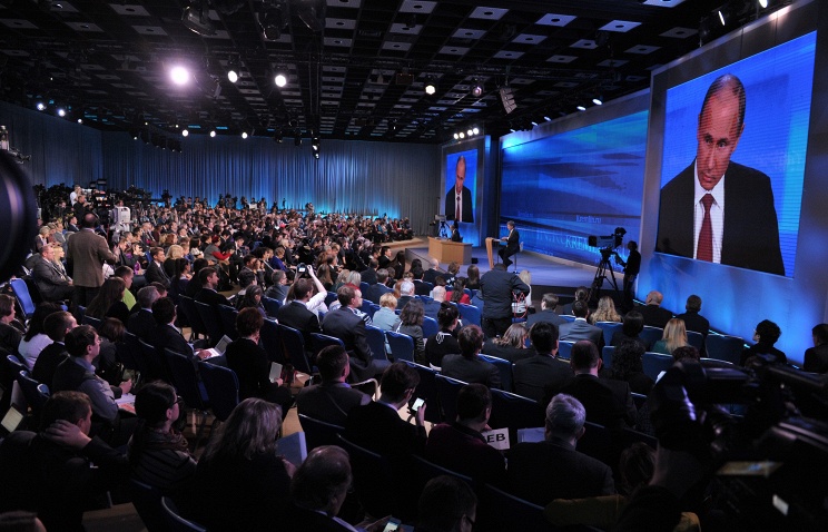 Прямая онлайн видео-трансляция пресс-конференции Путина 18.12.2014