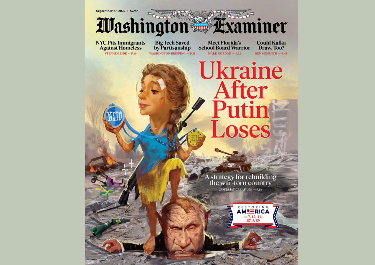 ​Издание Washington Examiner показало на своей обложке "Украину без Путина"