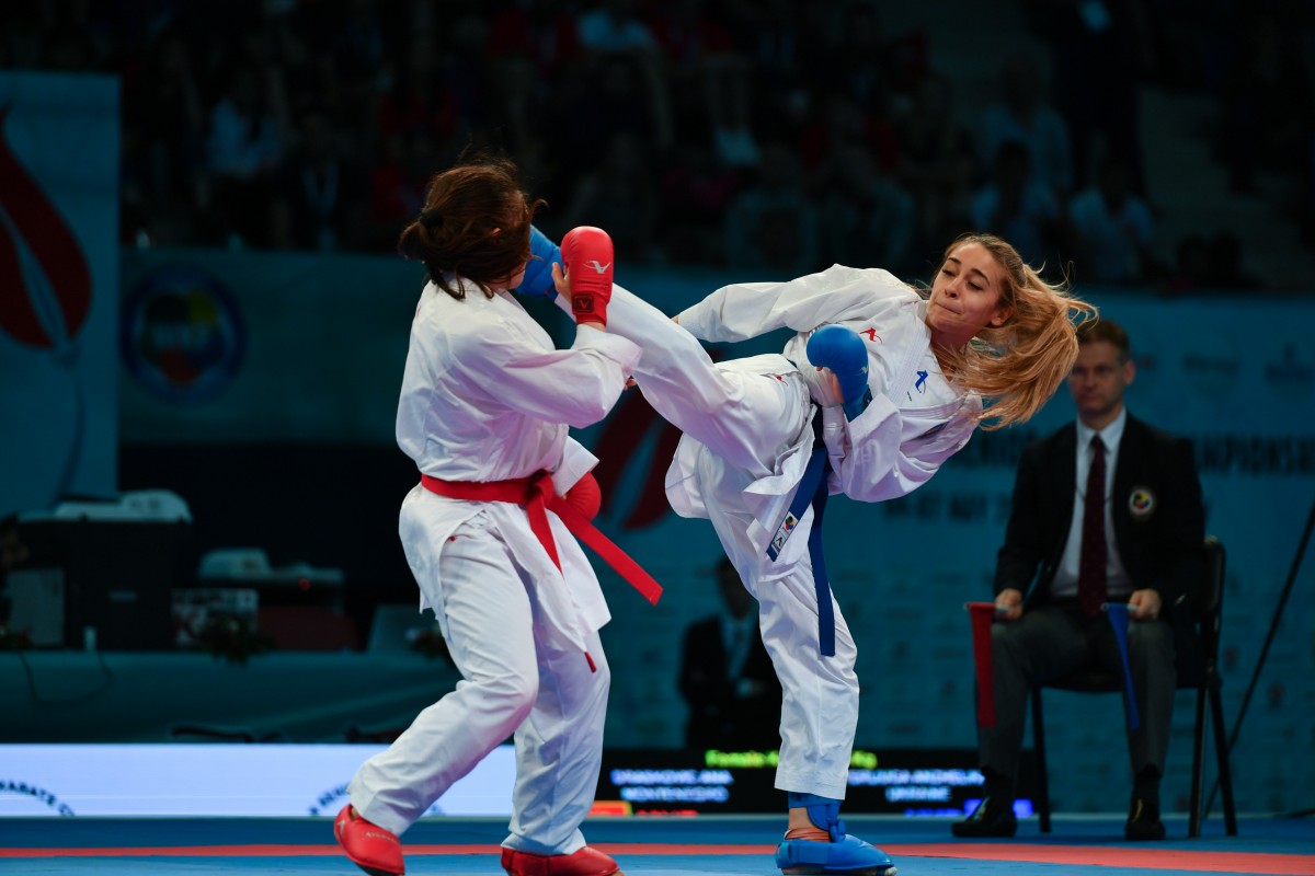 Первый номер мирового рейтинга: каратистка из Украины Анжелика Терлюга триумфально выиграла все 6 боев на турнире серии Karate 1 - кадры
