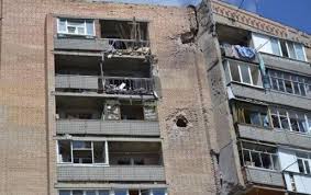 Поселок Лидиевка в Донецке после обстрела 26.08.2014