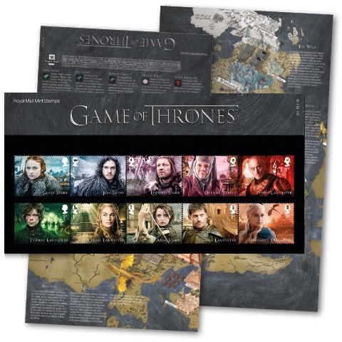 В Британии выпустили почтовые марки, посвященные культовому сериалу "Игры престолов", - кадры