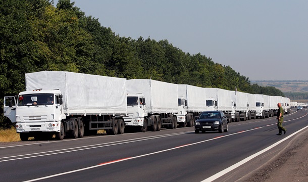 Завтра гуманитарный коновой РФ из 100 грузовиков для Донбасса прибудет в Ростовскую область