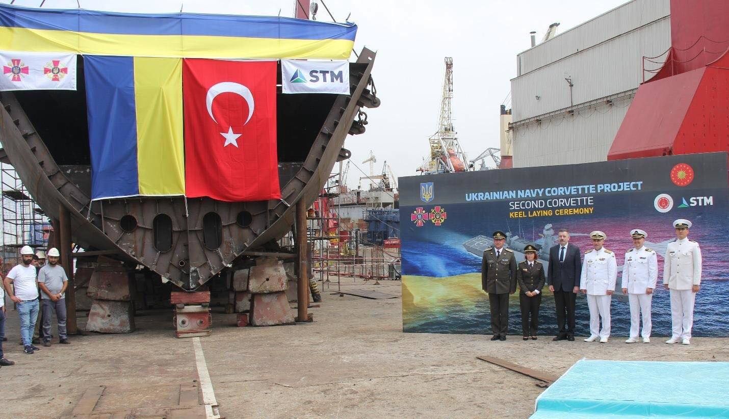 Заложили киль: в Турции строят второй корвет для Черноморского флота Украины