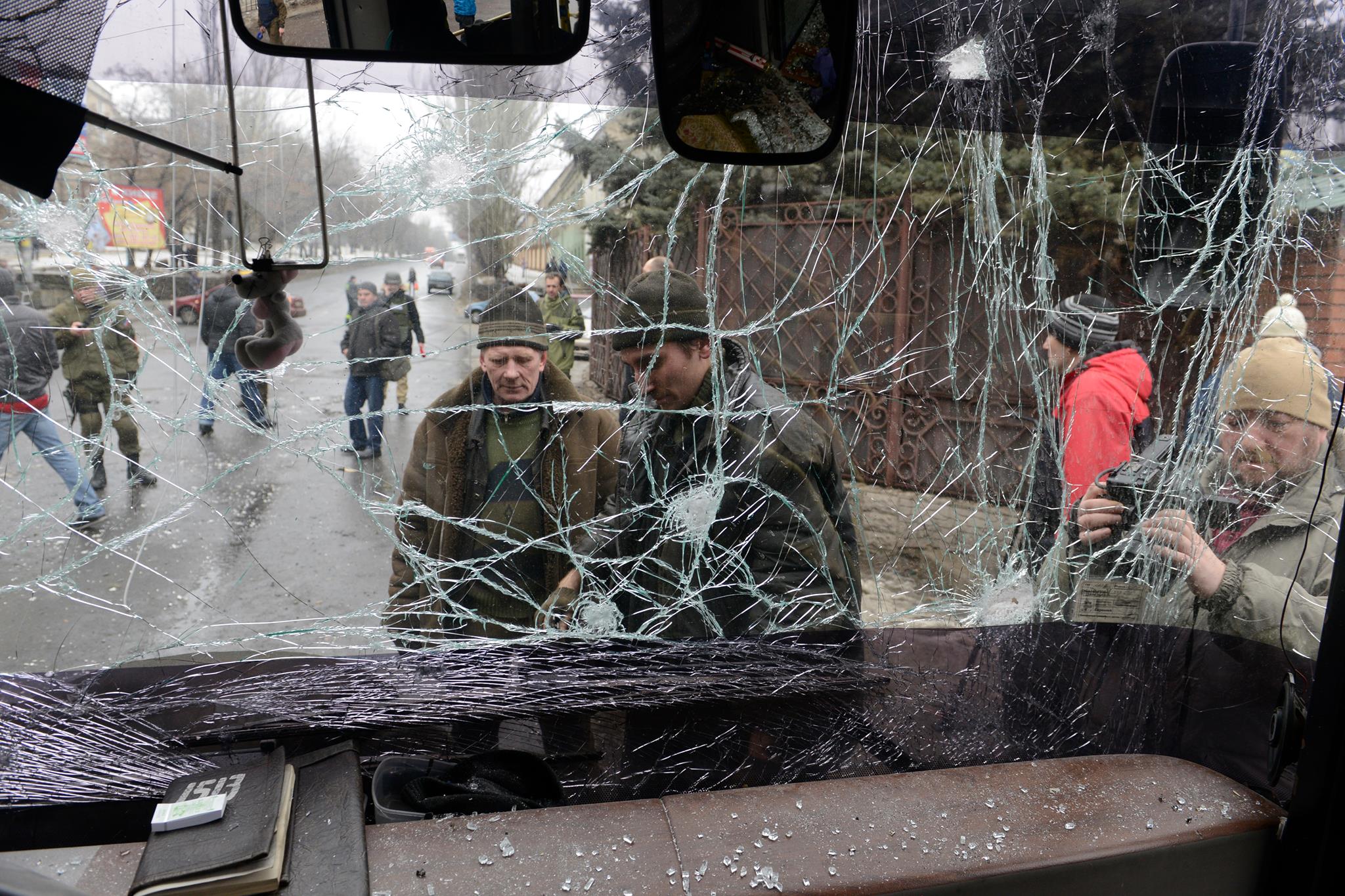 ОБСЕ: 30 января троллейбус в Донецке был обстрелян с северо-запада