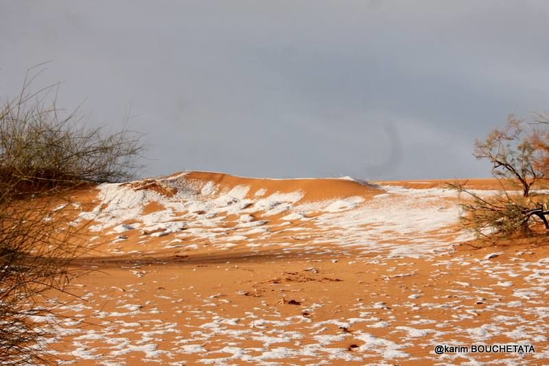 Невероятная аномалия, холод в вечных песках: в пустыне Сахара выпал снег – кадры