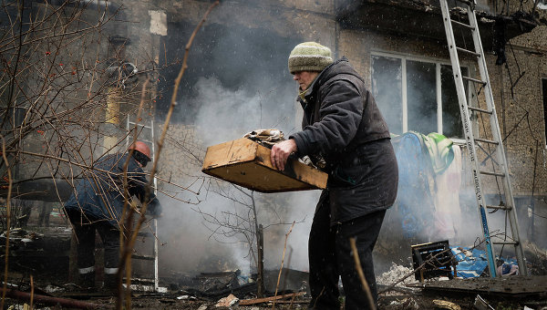 Сводка разрушений Донецка 21 февраля