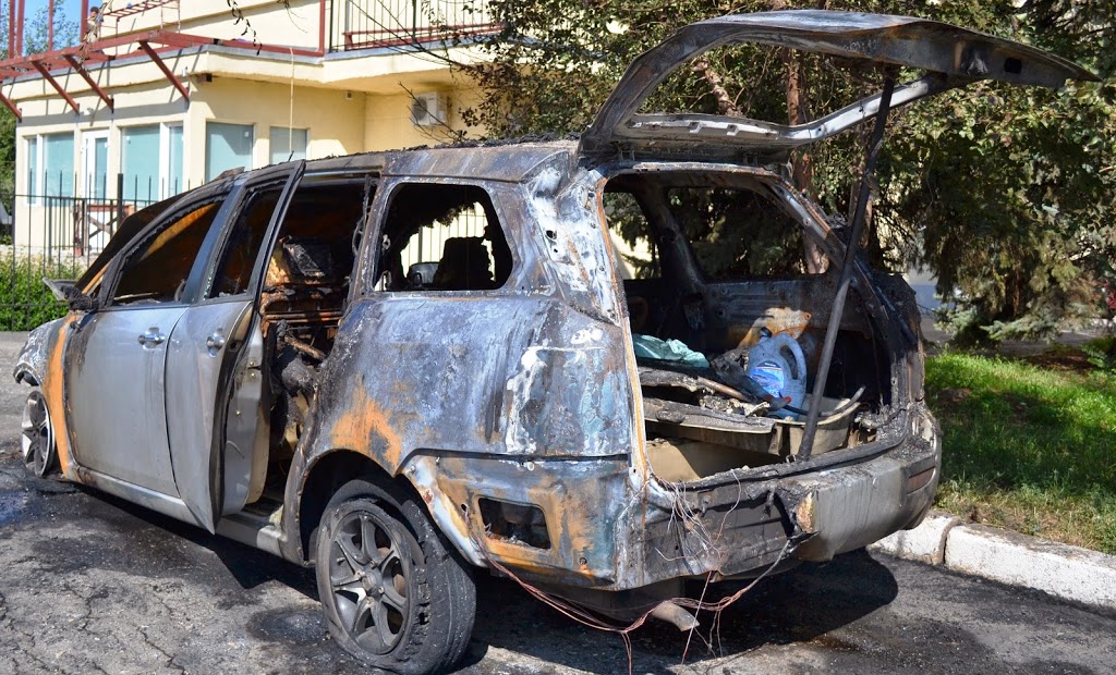 В Харькове сожгли автомобиль главного "свободовца"