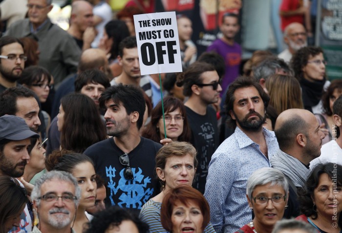 В Валенсии прошел митинг против авторитаризма правительства