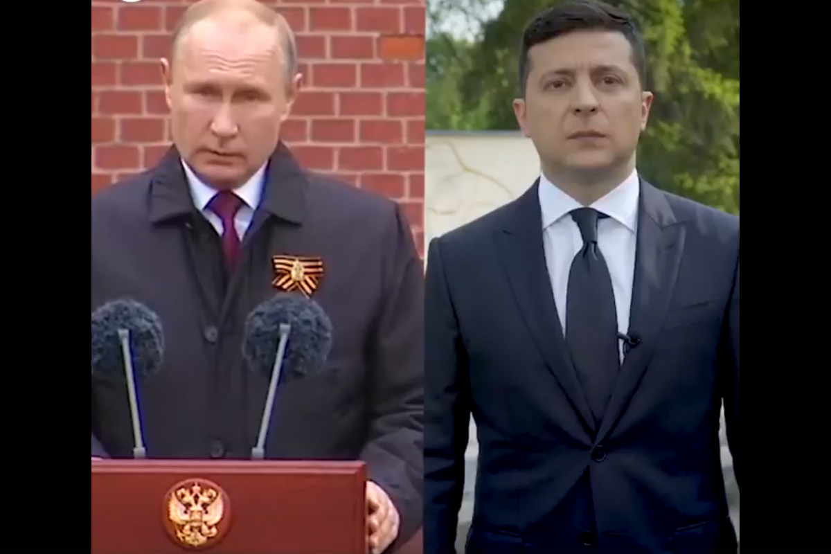 РосСМИ сравнили речи Зеленского и Путина 9 Мая: "Почувствуйте разницу"