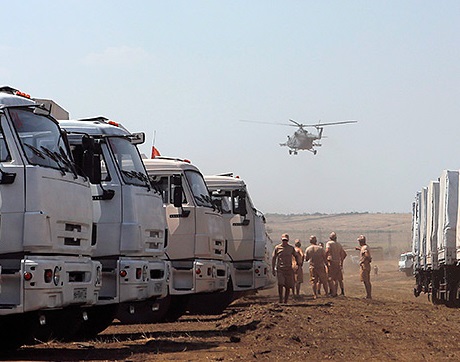 Лагерь конвоя гуманитарной помощи под "Изварино"