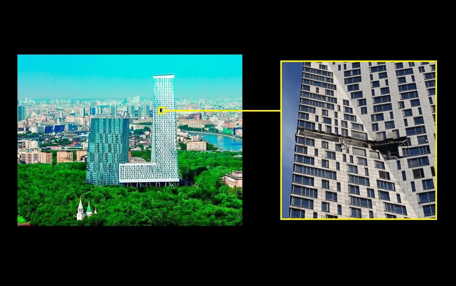 Сквозная дыра, стену повалило: появилось видео изнутри квартиры в Москве, которую взорвал дрон