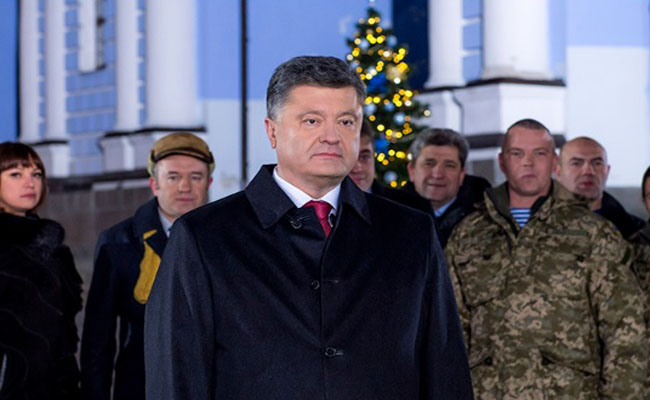Новогоднее поздравление Президента Украины Петра Порошенко. Прямая видео-трансляция