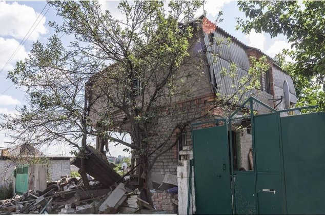 Как выглядит поселок Калинкино в Донецке после артобстрела