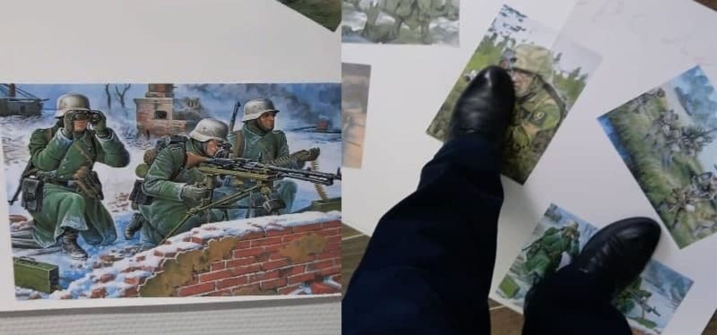 "С 23 февраля": в России магазин "украсили" стенгазетой с солдатами НАТО и Вермахта