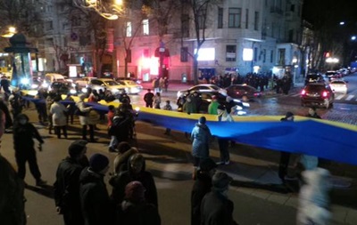 В Харькове по случаю годовщины Евромайдана состоялся митинг