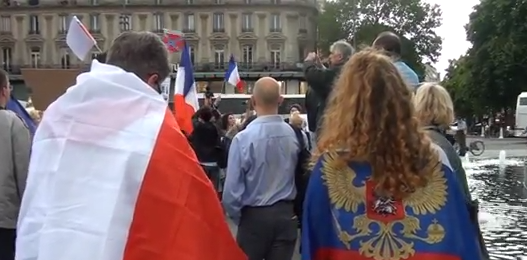 В Париже прошел митинг против проведения АТО на востоке Украины