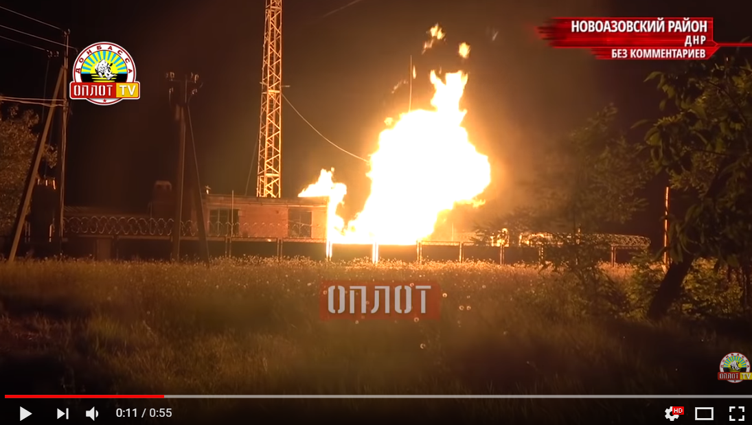 Мощнейший взрыв на оккупированном Донбассе: опубликовано новое видео ночного подрыва ГРС - кадры