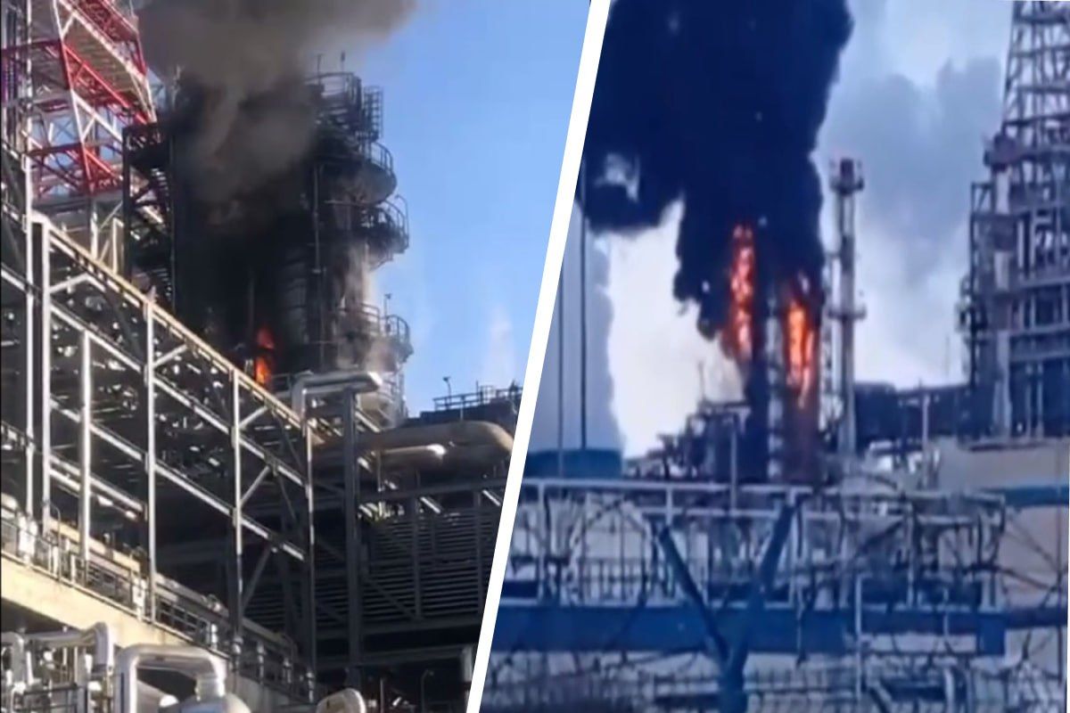 Охвачен огнем крупнейший нефтеперерабатывающий завод в Нижегородской области