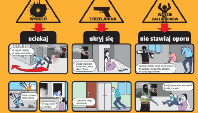 В столице Польши появились листовки и плакаты с инструкциями на случай теракта