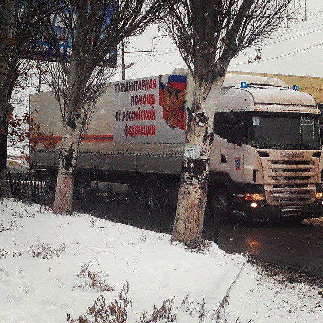 Разгрузка российской гуманитарки завершена: конвой возвращается в Ростовскую область