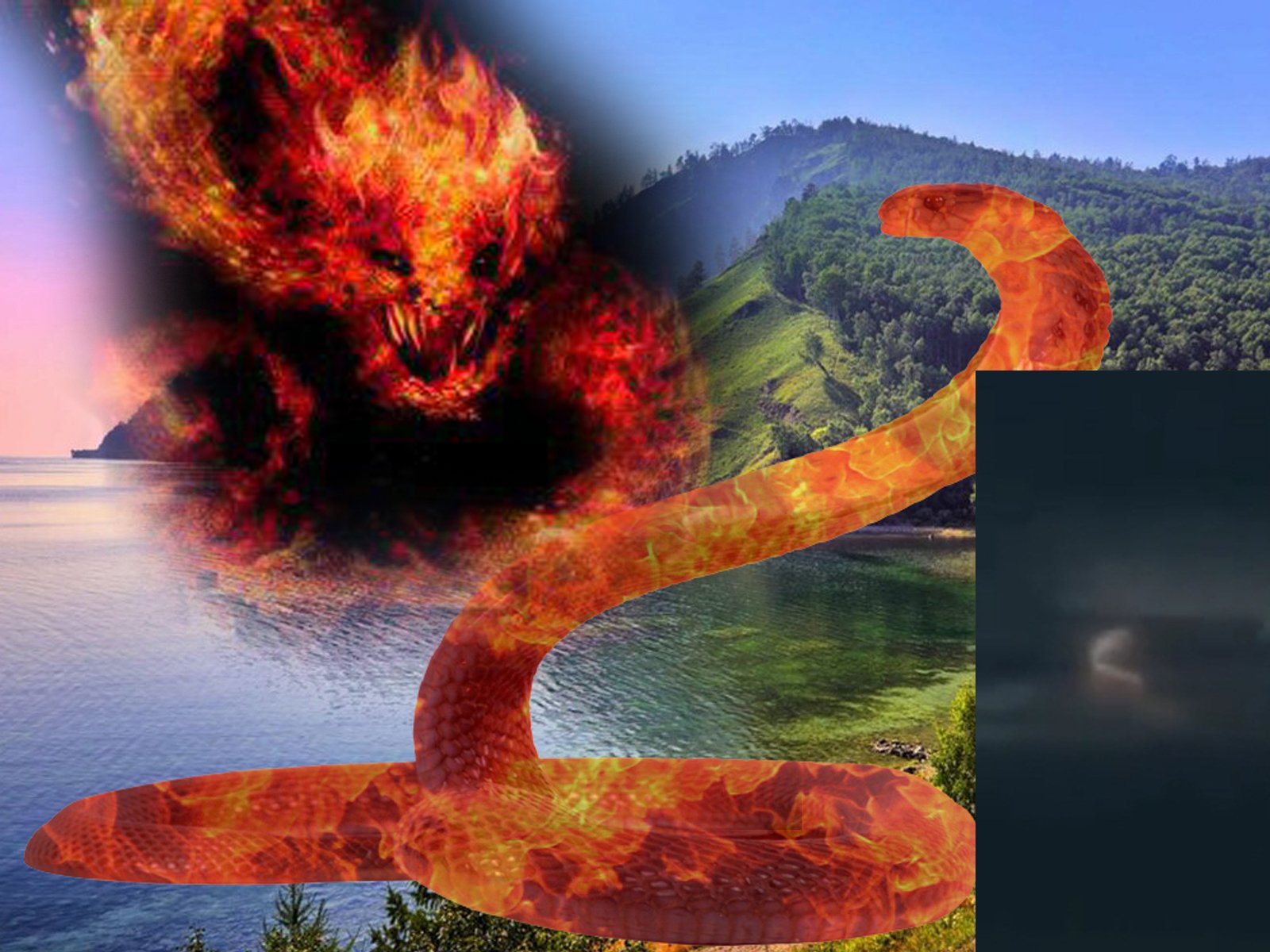 Над озером Байкал парили огненные драконы, которые отравят воду токсическим ядом 