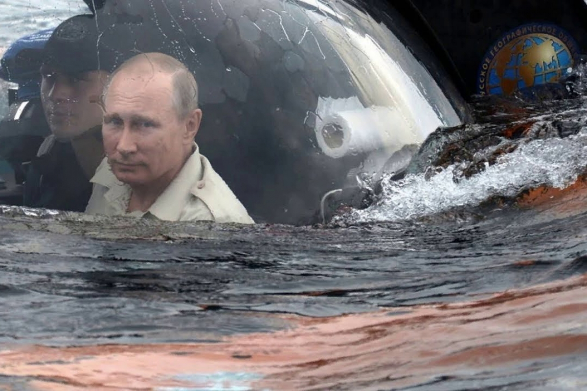 ​Аккаунт Украины в Twitter "потроллил" Россию фотографией Путина в батискафе