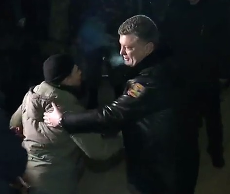 Как Порошенко встречал освобожденных из плена ДНР военных