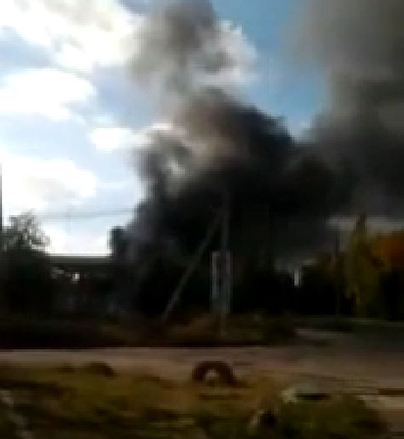 Обстрел района Щегловки в Донецке 30.09.2014