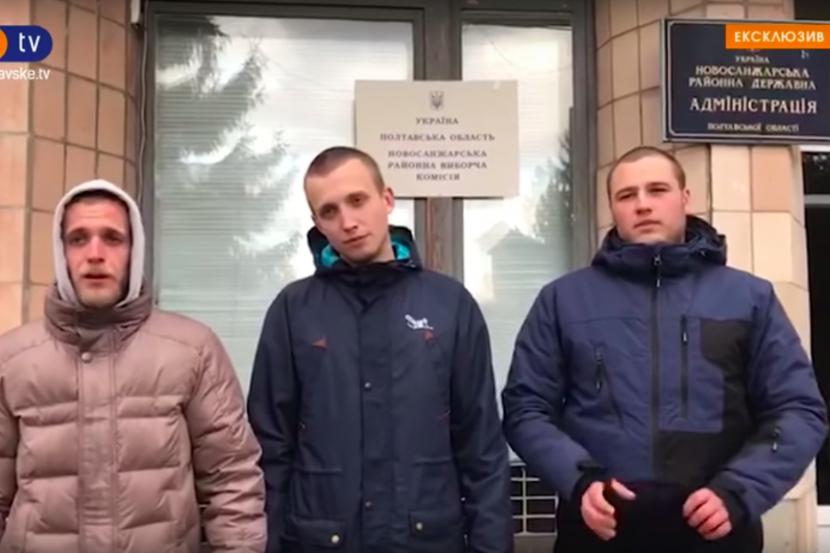 ​"Титушки" из Новых Санжар записали видео со своей версией о беспорядках