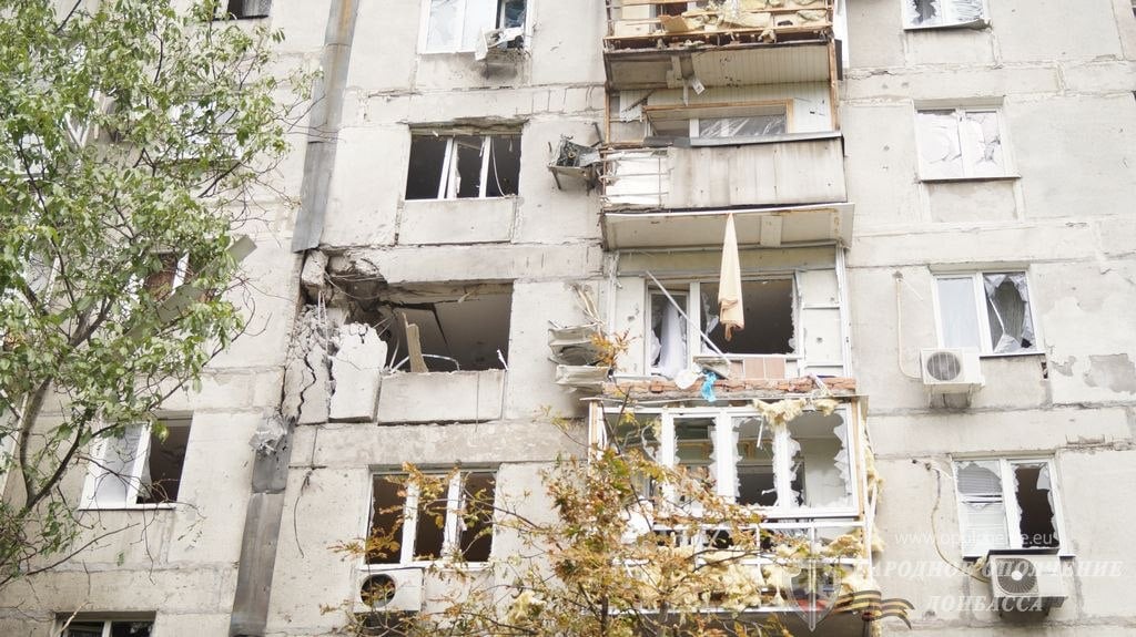 Фото последствий артобстрела Киевского района Донецка