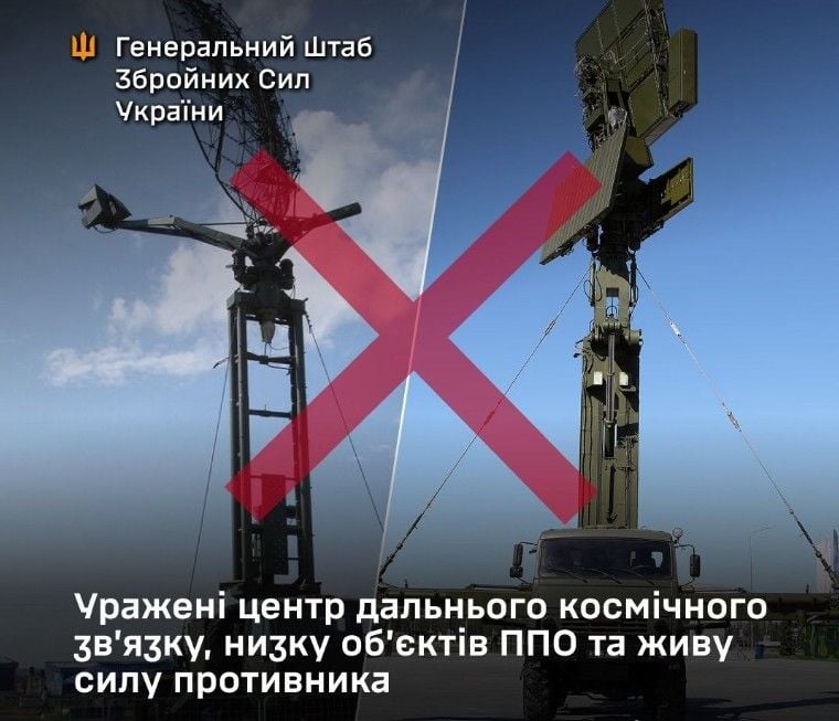Ослабление потенциала армии РФ: поражен Центр космической связи, РЛС и живая сила оккупантов на ВОТ
