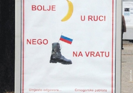 Протест против России? В Черногории появились антироссийские билборды
