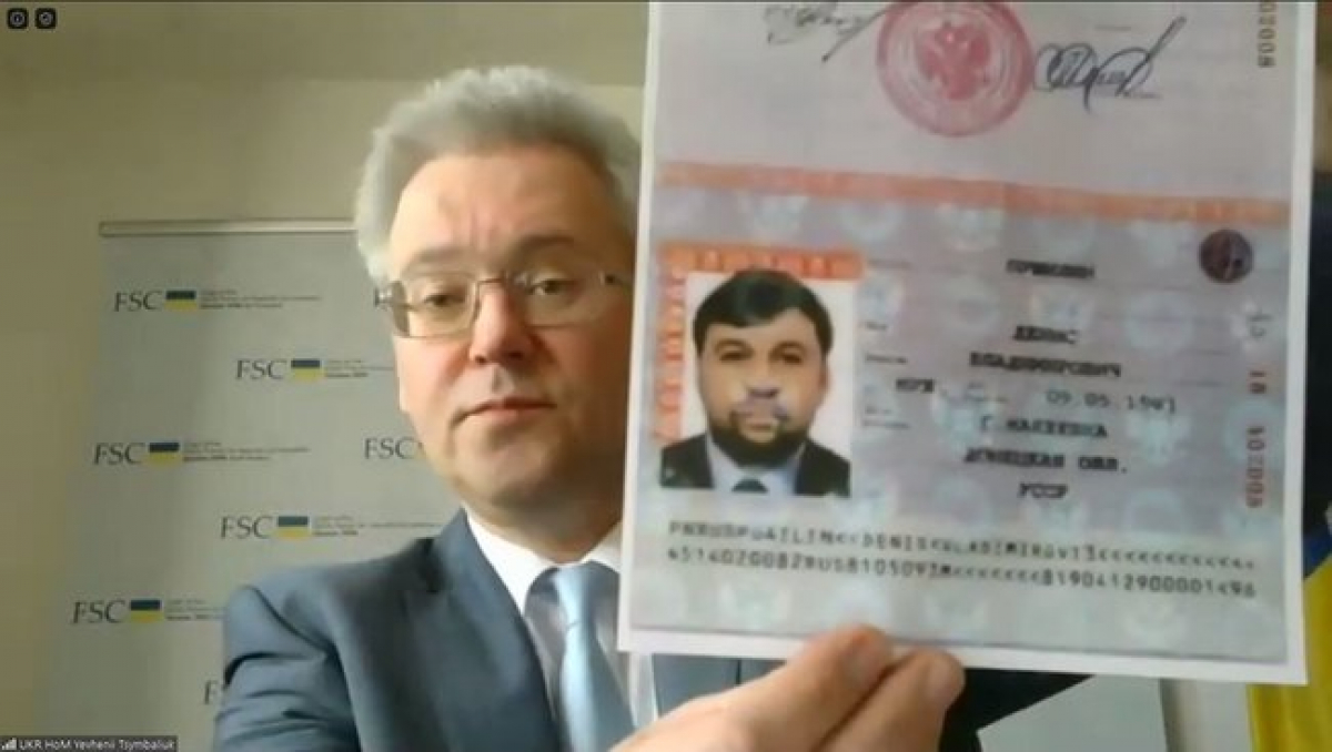На заседании ОБСЕ Украина показала копии российских паспортов Пушилина, Никаноровой и Дейнего